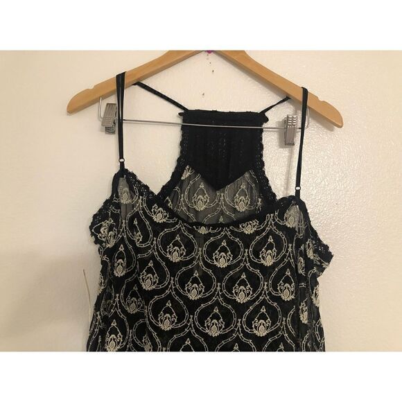 Brand New Anthropologie Sheer Embroidered Mini Lace Black & White Dress Small - Picture 7 of 14
